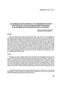 los griegos de occidente y sus diferentes modos de contact0 con las