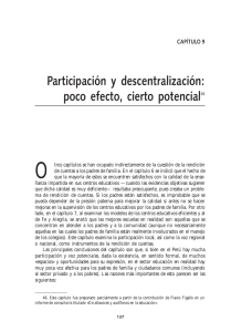 Participación y descentralización: poco efecto, cierto