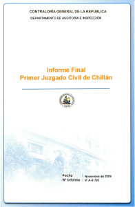 Informe Final Primer Juzgado Civil de Chillan