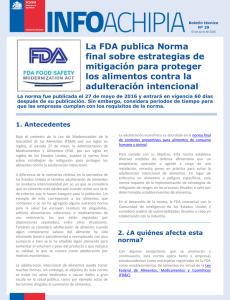 La FDA publica Norma final sobre estrategias de