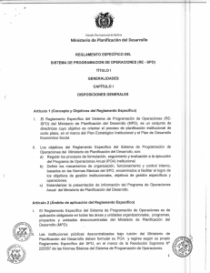 reglamento específico del sistema de programación de operaciones