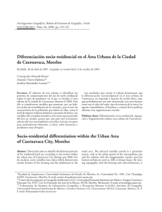 Diferenciación socio-residencial en el Área Urbana de la Ciudad de