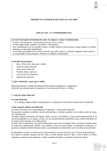 1 de 5 PROSPECTO: INFORMACIÓN PARA EL USUARIO