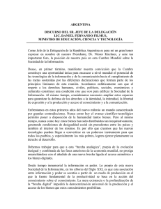 argentina discurso del sr. jefe de la delegación lic. daniel