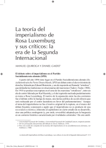 La teoría del imperialismo de Rosa Luxemburg y sus críticos: la era