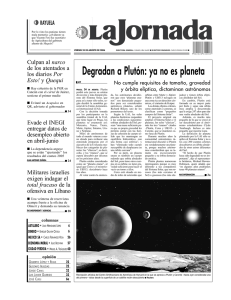 Degradan a Plutón: ya no es planeta