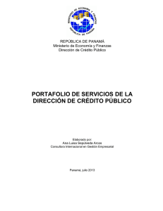 Portafolio de Servicios de la Direccion de Credito Publico