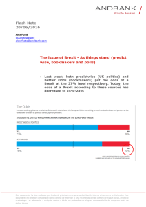 Flash Note 20/06/2016 The issue of Brexit