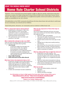 Home Rule Charter School Districts