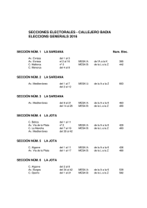 SECCIONES ELECTORALES - CALLEJERO BADIA ELECCIONS