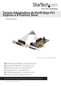 Tarjeta Adaptadora de Perfil Bajo PCI Express a 8 Puertos Serie