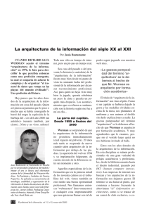 La arquitectura de la información del siglo XX al XXI