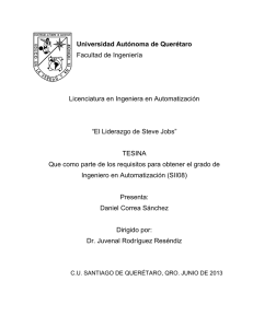 El Liderazgo de Steve Jobs - Universidad Autónoma de Querétaro