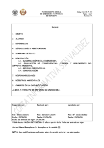 Procedimiento general de emergencia y capacidad de respuesta