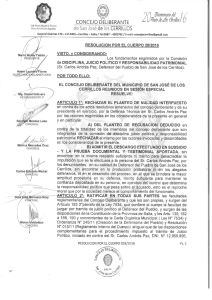 Resolución completa del Consejo Deliberante de San