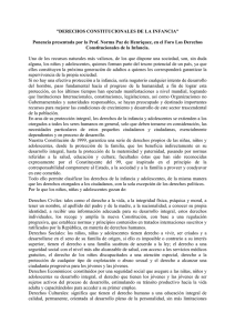 "DERECHOS CONSTITUCIONALES DE LA INFANCIA" Ponencia