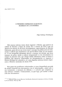 Page 1 BAyr, XXXVI 97-124 O PRIMEIRO IMPRESOR OURENSÁN