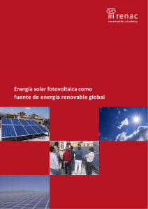 Energía solar fotovoltaica como fuente de energía