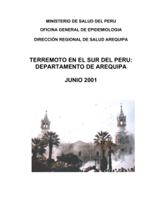 terremoto en el sur del peru: departamento de arequipa junio 2001