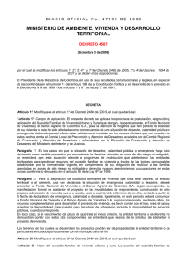 ministerio de ambiente, vivienda y desarrollo territorial