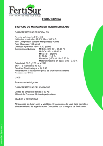 Sulfato de Manganeso Monohidratado