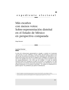 Más escaños con menos votos: Sobre-representación distrital en el