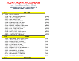 Lista de Alumnos Aprobados Colegio Agustiniano 2015-2016