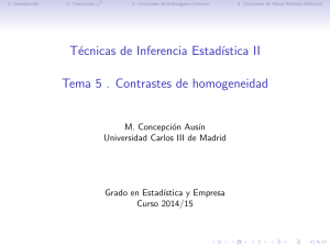 Tema 5: Contrastes de homogeneidad