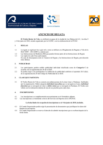 ANUNCIO DE REGATA - Federación Insular de Vela de Gran Canaria