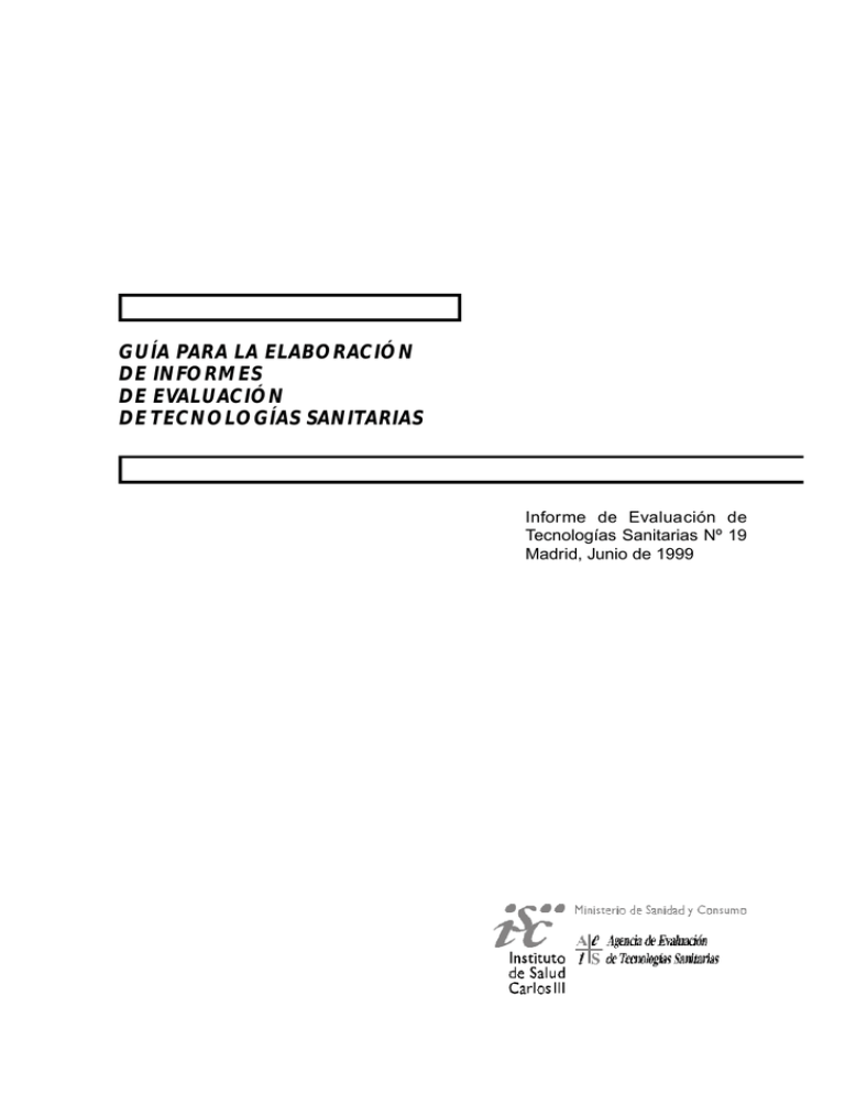 Guía Para La Elaboración De Informes De Evaluación De