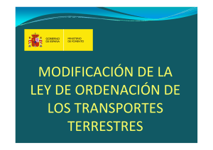 modificación de la ley de ordenación de los transportes terrestres