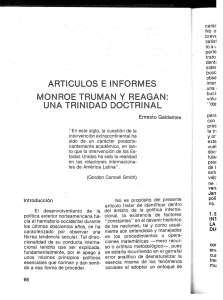 Monroe, Truman y Reagan - Universidad Centroamericana José