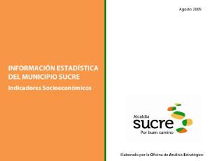 información estadística del municipio sucre
