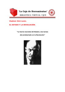 Vladimir Ilich Lenin. EL ESTADO Y LA REVOLUCIÓN.