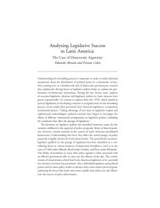 Analyzing Legislative Success in Latin America