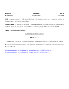 Resolución incluída en el Acta firmada por Diego Echeverria el 29