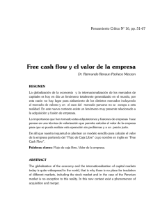 Free cash flow y el valor de la empresa