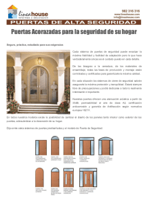 Puertas Acorazadas para la seguridad de su hogar