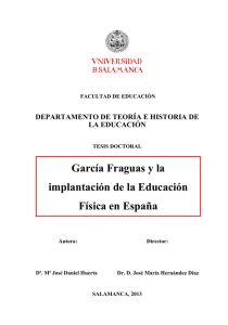García Fraguas y la implantación de la Educación Física