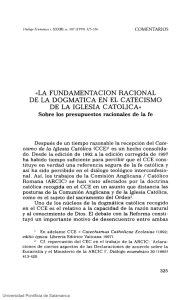 «LA FUNDAMENTACION RACIONAL DE LA DOGMATICA EN EL