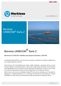 Barreras UNIBOOM ® Serie Z Barreras UNIBOOM Serie Z