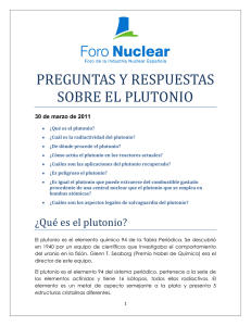 FAQS sobre plutonio