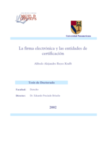 Firma Electrónica y Entidades de Certificación