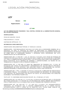 Legislación Provincial: Ley 9086