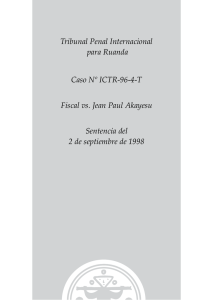 Tribunal Penal Internacional para Ruanda Caso Nº ICTR-96-4