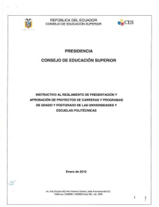 PRESIDENCIA CONSEJO DE EDUCACiÓN SUPERIOR