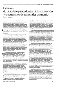 Gestión de desechos procedentes de la extracción y tratamiento de