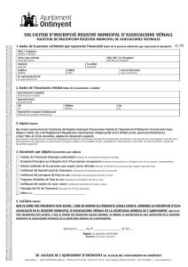 sol·licitud d`inscripció registre municipal d`associacions