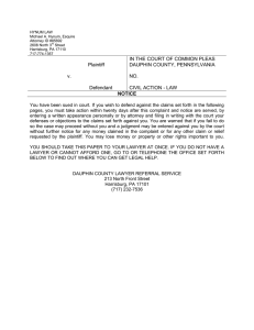 Plaintiff v. Defendant IN THE COURT OF COMMON - Dcba