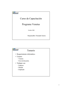 Curso de Capacitación Programa Venetus